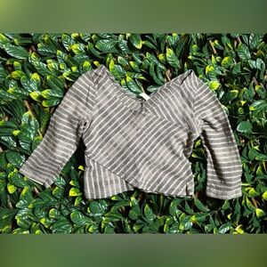 Free People Brown Striped Crop Top Size XS